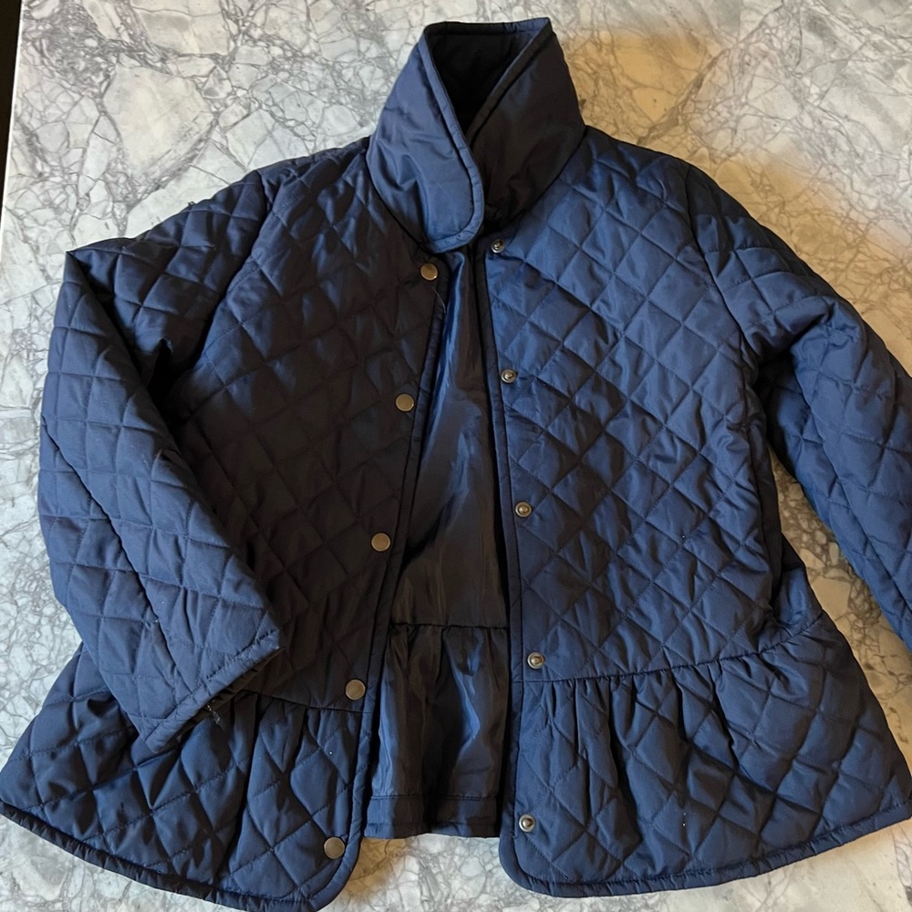 Crewcuts girl’s navy quilted jacket